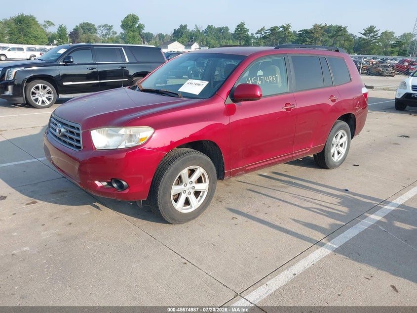 2009 Toyota Highlander VIN JTEDA41A092004799 IAAI salvage auction — NORMAL WEAR, Clear (Indiana), sold $25 on 2026-07-24 (photo 2)