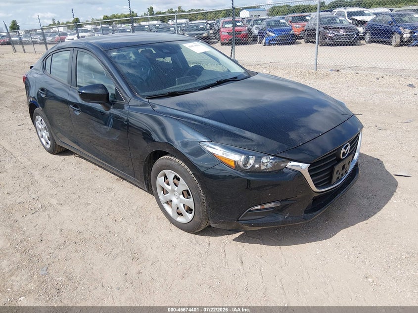 2018 Mazda 3 VIN 3MZBN1U75JM168414 IAAI salvage auction — REAR END, Salvage Title, sold $2,800 on 2026-09-02 (photo 1)