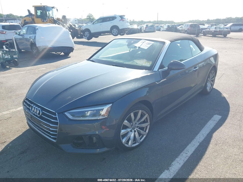 2018 Audi A5 VIN WAUYNGF55JN015806 IAAI salvage auction — FRONT END, Wait Title, sold $25 on 2026-07-30 (photo 2)