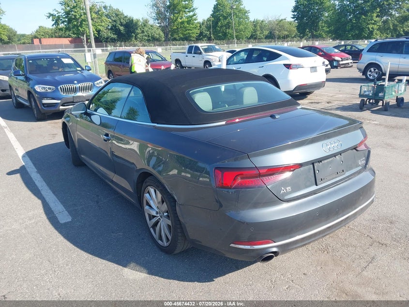 2018 Audi A5 VIN WAUYNGF55JN015806 IAAI salvage auction — FRONT END, Wait Title, sold $25 on 2026-07-30 (photo 3)