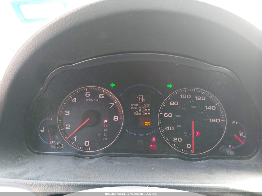 2004 Acura Tsx VIN JH4CL96834C041733 IAAI salvage auction — NORMAL WEAR, Original (Texas), sold $275 on 2026-07-30 (photo 7)