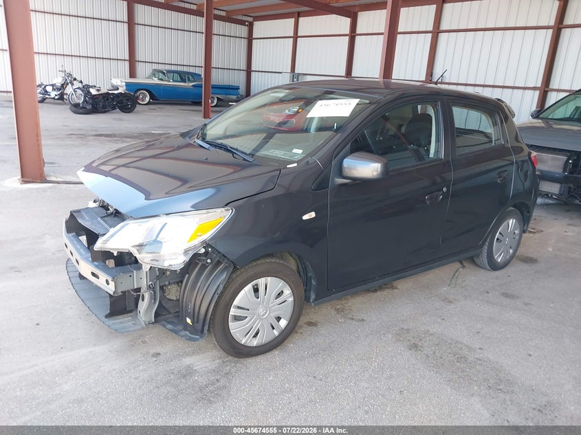 2024 Mitsubishi Mirage VIN ML32AUHJ2RH011660 IAAI salvage auction — RIGHT FRONT, Wait Title, sold $2,100 on 2026-07-30 (photo 2)