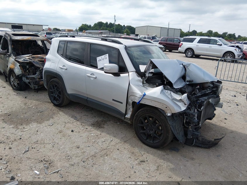 2020 Jeep Renegade VIN ZACNJABB2LPL43654 IAAI salvage auction — FRONT END, Salvage (Texas), sold $900 on 2026-09-28 (photo 1)