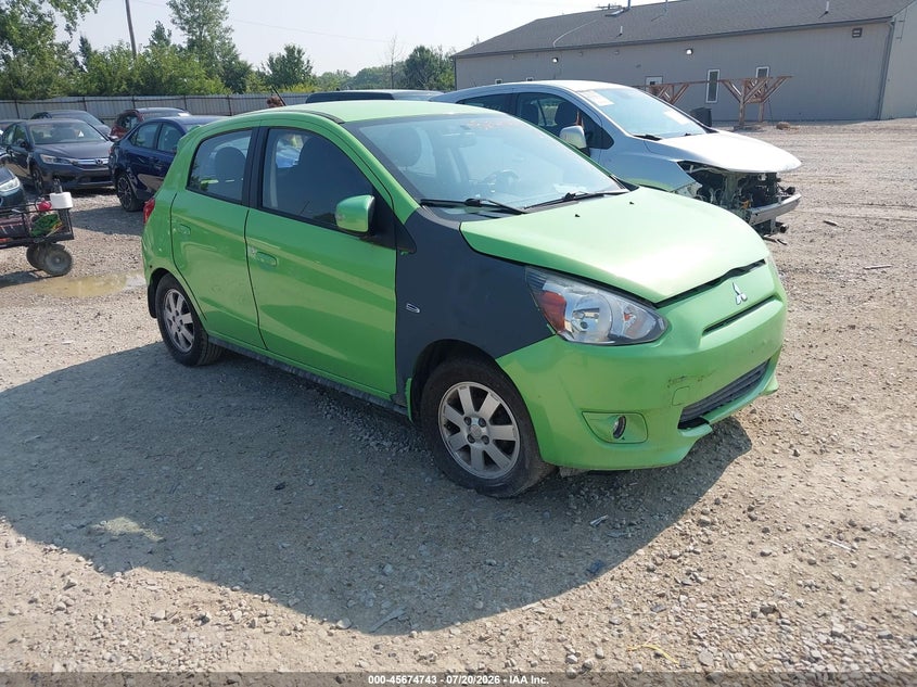 2015 Mitsubishi Mirage VIN ML32A4HJ2FH008253 IAAI salvage auction — NORMAL WEAR, Original (Ohio), sold $25 on 2026-07-29 (photo 1)