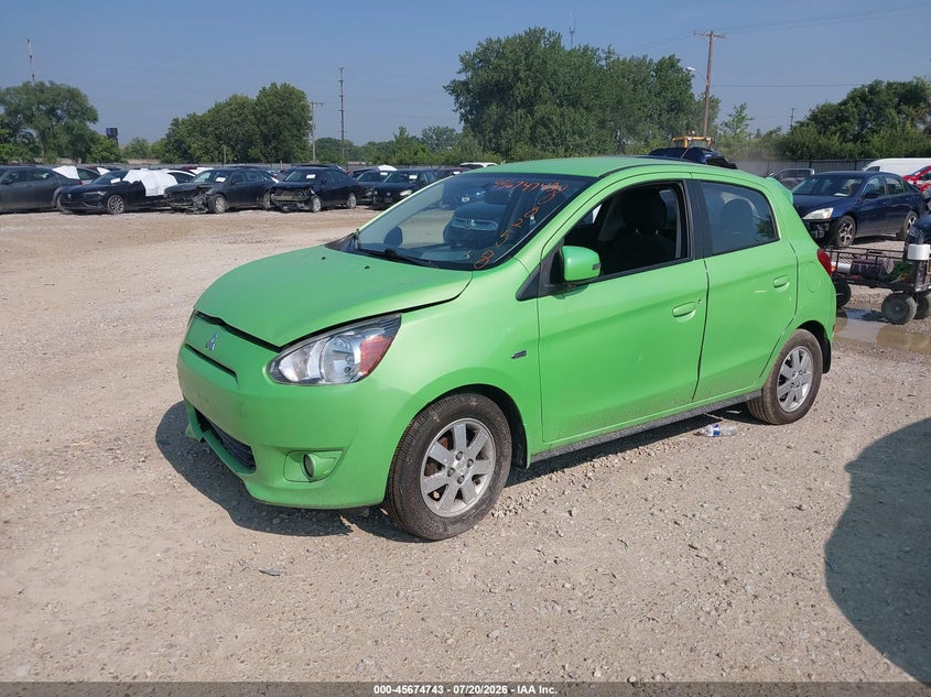 2015 Mitsubishi Mirage VIN ML32A4HJ2FH008253 IAAI salvage auction — NORMAL WEAR, Original (Ohio), sold $25 on 2026-07-29 (photo 2)