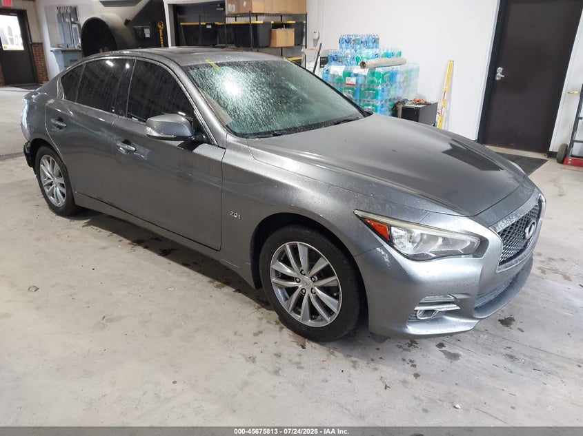 2016 Infiniti Q50 VIN JN1CV7AR4GM253381 IAAI salvage auction — REAR END, Wait Title, sold $1,950 on 2026-08-19 (photo 1)