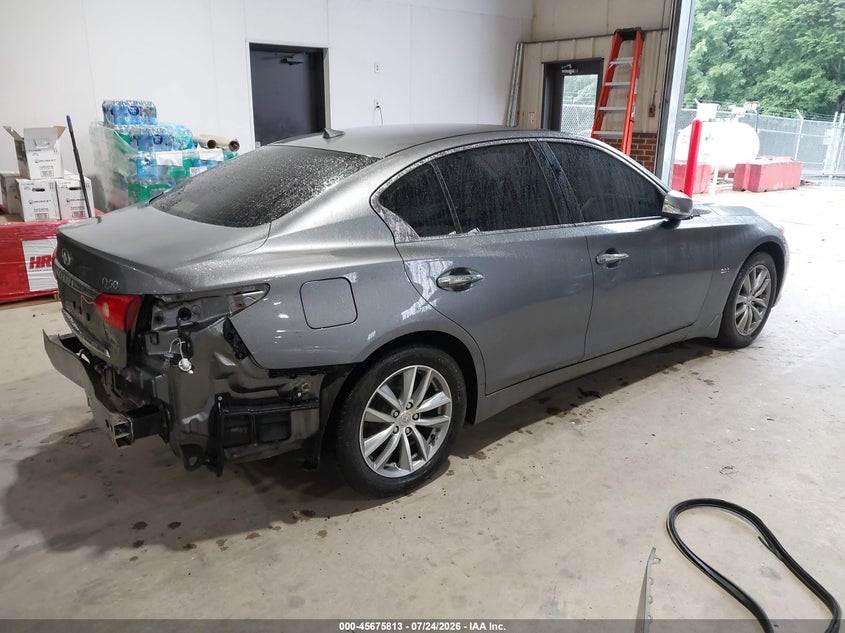 2016 Infiniti Q50 VIN JN1CV7AR4GM253381 IAAI salvage auction — REAR END, Wait Title, sold $1,950 on 2026-08-19 (photo 4)