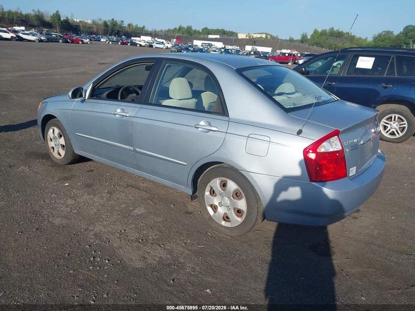 2006 Kia Spectra VIN KNAFE121065240486 IAAI salvage auction — NORMAL WEAR, Clear (Pennsylvania), sold $125 on 2026-07-28 (photo 3)