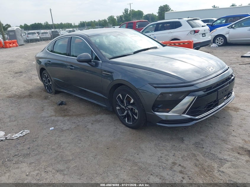 2025 Hyundai Sonata VIN KMHL64JA0SA447320 IAAI salvage auction — LEFT FRONT, Enterprise Vehicles Clear Only (New Jersey), sold $9,100 on 2026-07-24 (photo 1)