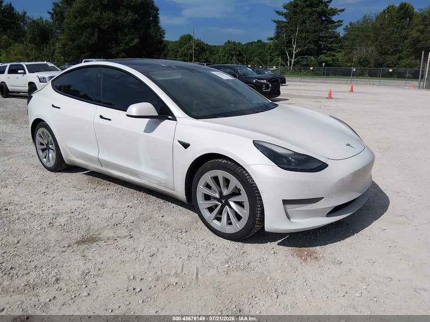 2021 Tesla Model 3 VIN 5YJ3E1EAXMF048781 — IAAI salvage auction photo