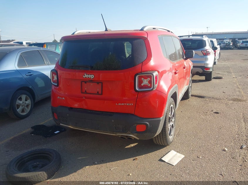 2016 Jeep Renegade VIN ZACCJBDT0GPE01014 IAAI salvage auction — NORMAL WEAR, Clear (Colorado), sold $1,000 on 2026-08-04 (photo 4)