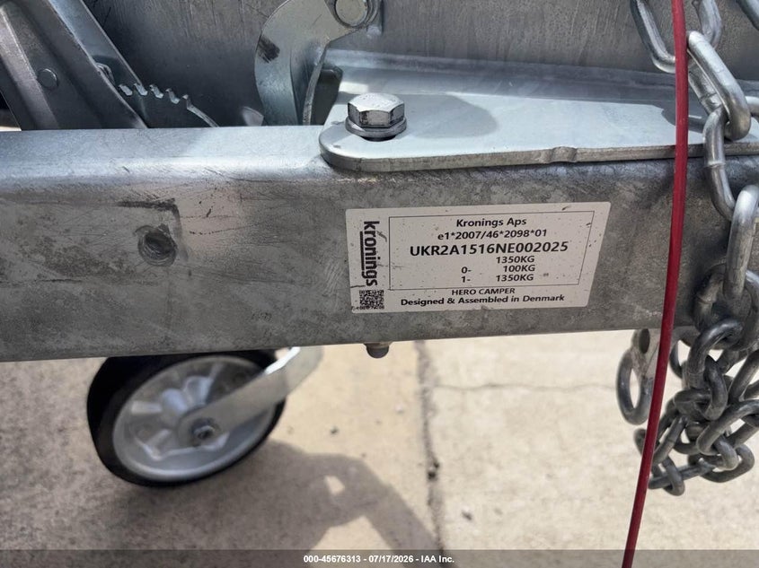 2022 Teardrop Other VIN UKR2A1516NE002025 IAAI salvage auction — NORMAL WEAR, Clear (Arizona), sold $3,250 on 2026-07-29 (photo 9)