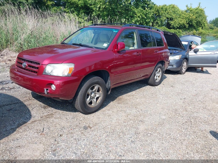 2007 Toyota Highlander VIN JTEGD21A870161160 IAAI salvage auction — NORMAL WEAR, Clear (Maryland), sold $1,050 on 2026-07-30 (photo 2)