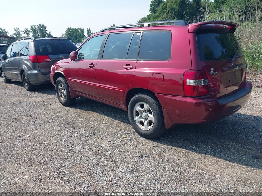 2007 Toyota Highlander VIN JTEGD21A870161160 IAAI salvage auction — NORMAL WEAR, Clear (Maryland), sold $1,050 on 2026-07-30 (photo 3)
