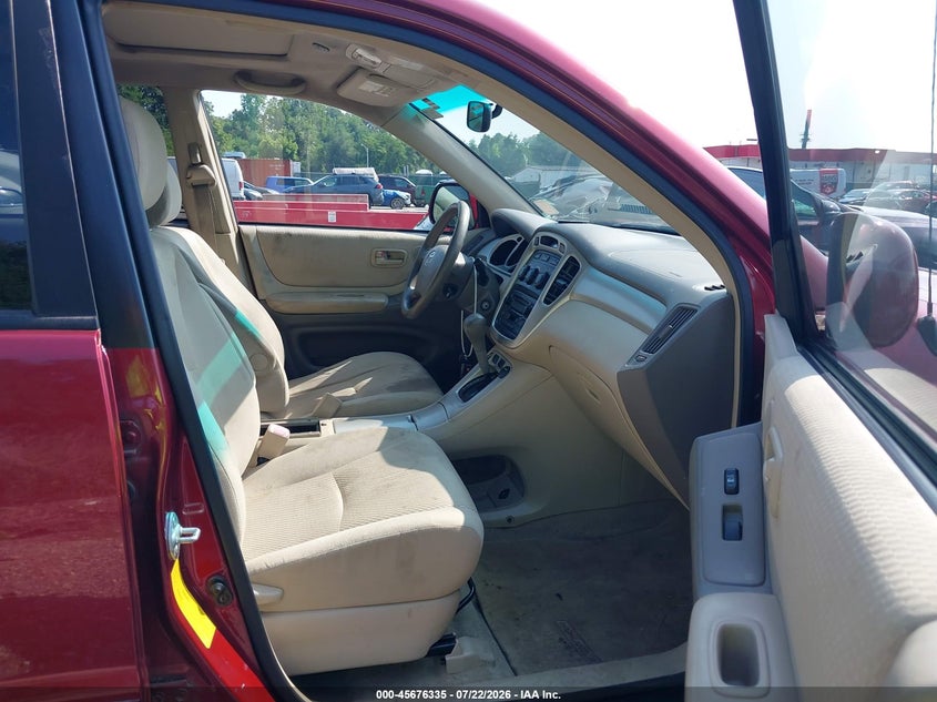 2007 Toyota Highlander VIN JTEGD21A870161160 IAAI salvage auction — NORMAL WEAR, Clear (Maryland), sold $1,050 on 2026-07-30 (photo 5)
