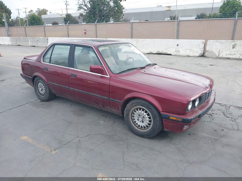 1991 BMW 3 series VIN WBAAD131XMED14587 IAAI salvage auction — NORMAL WEAR, Clear - Dealer Only (California), sold $2,050 on 2026-07-29 (photo 1)