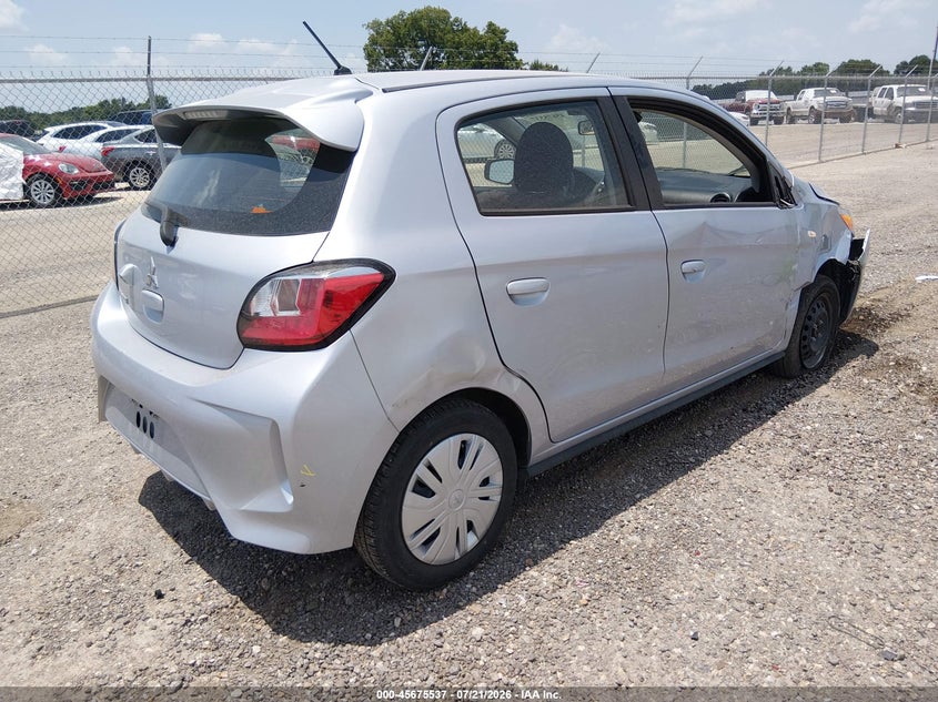 2024 Mitsubishi Mirage VIN ML32AUHJ5RH025228 IAAI salvage auction — RIGHT SIDE, Rebuildable (Florida), sold $2,500 on 2026-07-28 (photo 4)