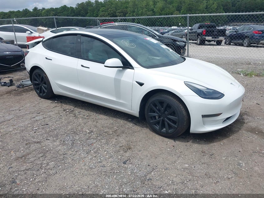 2022 Tesla Model 3 VIN 5YJ3E1EB4NF271019 IAAI salvage auction — REAR END, Salvage (Georgia), sold $9,700 on 2026-09-01 (photo 1)
