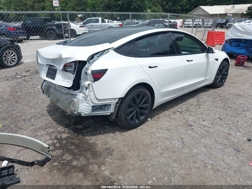 2022 Tesla Model 3 VIN 5YJ3E1EB4NF271019 IAAI salvage auction — REAR END, Salvage (Georgia), sold $9,700 on 2026-09-01 (photo 4)