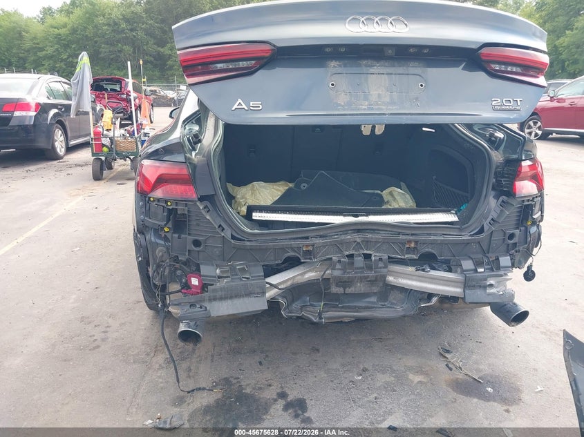 2018 Audi A5 VIN WAUENCF51JA060308 IAAI salvage auction — REAR END, Salvage (Idaho), sold $5,200 on 2026-08-01 (photo 6)