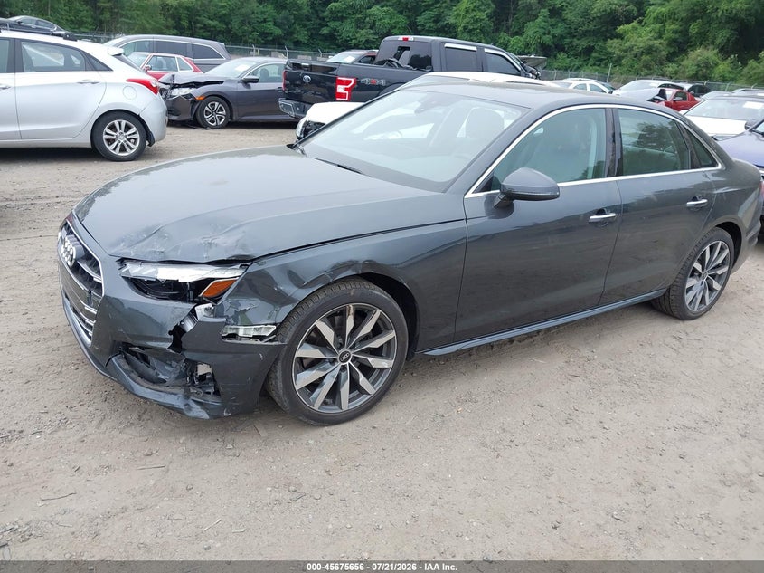 2023 Audi A4 VIN WAUABAF46PN007284 IAAI salvage auction — FRONT END, Salvage (Massachusetts), sold $12,400 on 2026-09-03 (photo 2)