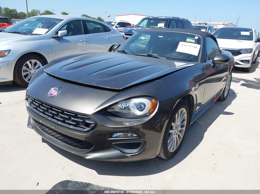 2017 Fiat 124 spider VIN JC1NFAEK3H0123479 IAAI salvage auction — FRONT & REAR, Salvage Title, sold $2,500 on 2026-08-19 (photo 2)