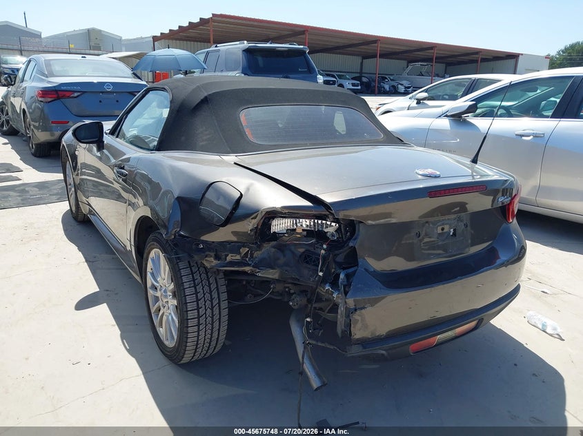 2017 Fiat 124 spider VIN JC1NFAEK3H0123479 IAAI salvage auction — FRONT & REAR, Salvage Title, sold $2,500 on 2026-08-19 (photo 3)