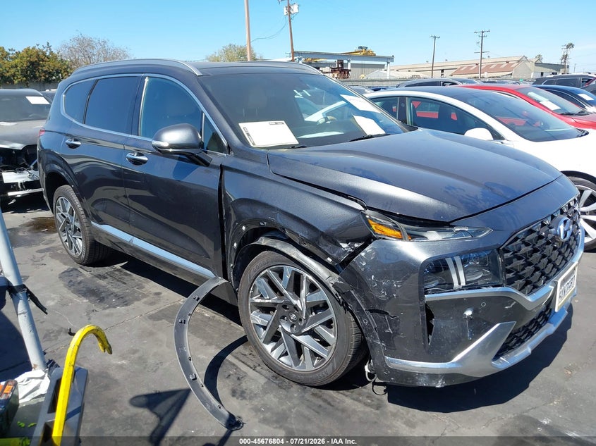 2022 Hyundai Santa fe VIN 5NMS54AL1NH394142 IAAI salvage auction — RIGHT FRONT, Salvage Title, sold $8,000 on 2026-08-21 (photo 1)