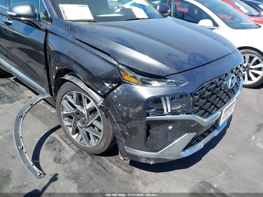2022 Hyundai Santa fe VIN 5NMS54AL1NH394142 IAAI salvage auction — RIGHT FRONT, Salvage Title, sold $8,000 on 2026-08-21 (photo 6)