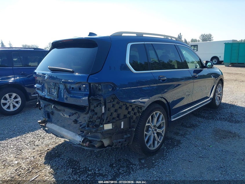 2019 BMW X7 VIN 5UXCW2C52KL083641 IAAI salvage auction — REAR END, Salvage Title, sold $19,300 on 2026-09-02 (photo 4)
