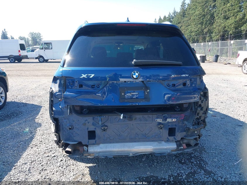 2019 BMW X7 VIN 5UXCW2C52KL083641 IAAI salvage auction — REAR END, Salvage Title, sold $19,300 on 2026-09-02 (photo 6)