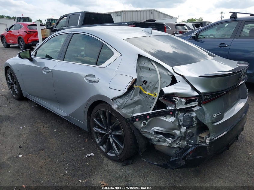 2021 Lexus Is VIN JTHGZ1B20M5048145 IAAI salvage auction — LEFT REAR, Salvage (North Carolina), sold $13,400 on 2026-08-27 (photo 3)