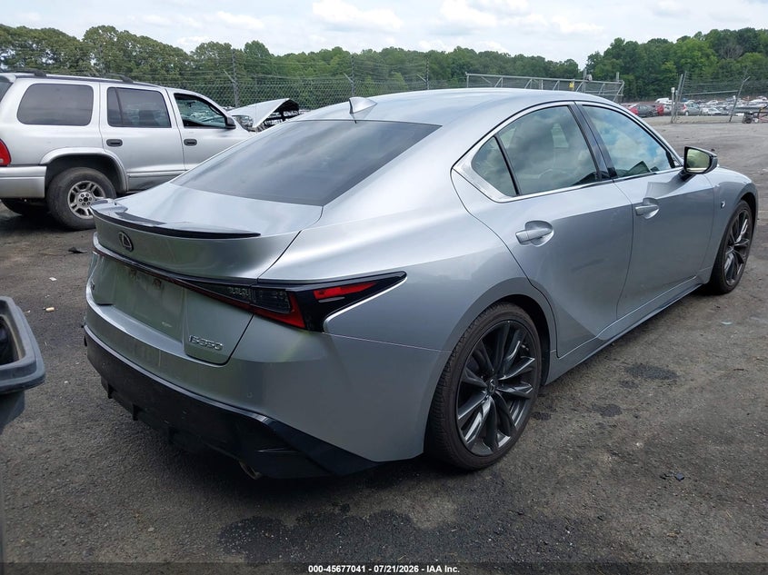 2021 Lexus Is VIN JTHGZ1B20M5048145 IAAI salvage auction — LEFT REAR, Salvage (North Carolina), sold $13,400 on 2026-08-27 (photo 4)