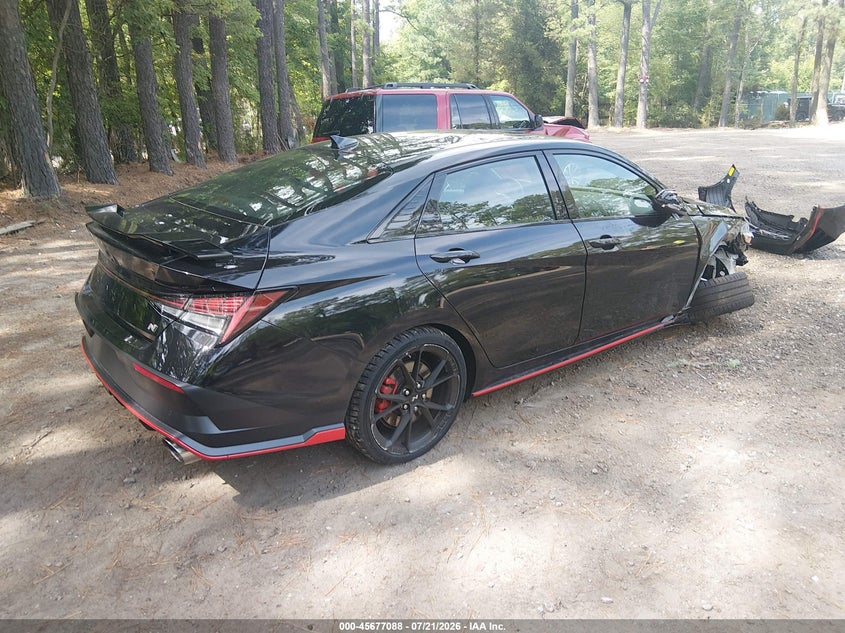 2026 Hyundai Elantra n VIN KMHLW4DK3TU042573 IAAI salvage auction — RIGHT FRONT, Salvage Title, sold $12,475 on 2026-09-01 (photo 4)