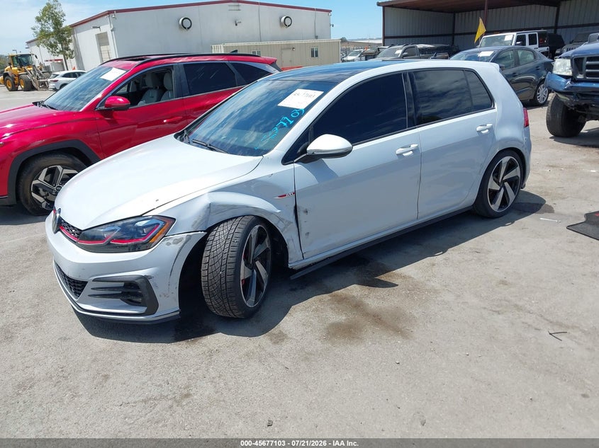 2018 Volkswagen Golf gti VIN 3VW547AU4JM290808 IAAI salvage auction — LEFT FRONT, Salvage Title, sold $7,400 on 2026-09-08 (photo 2)
