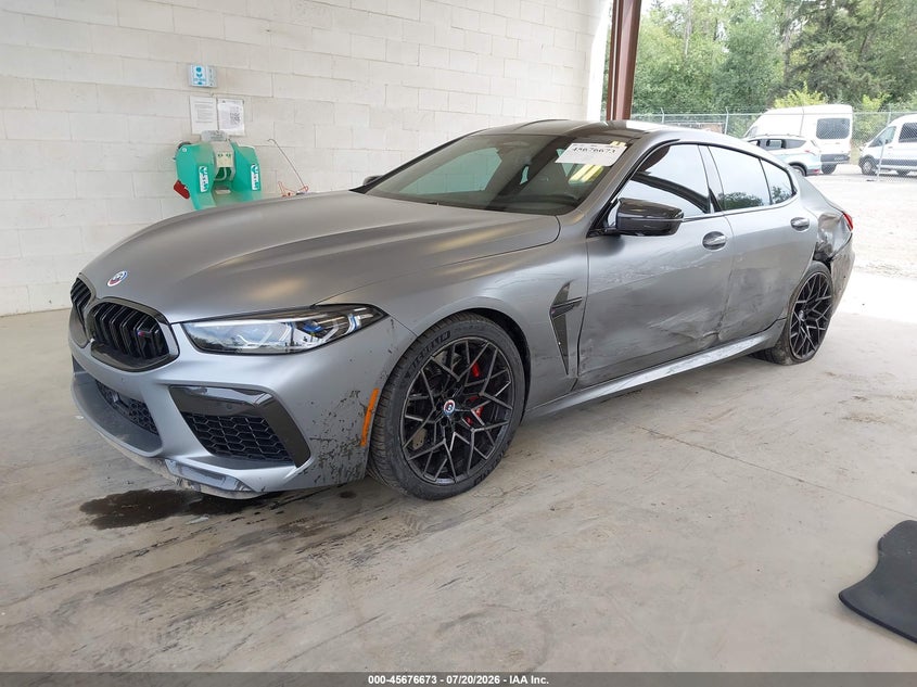 2023 BMW M8 VIN WBSGV0C09PCL06210 IAAI salvage auction — LEFT SIDE, Wait Title, sold $46,000 on 2026-08-17 (photo 2)
