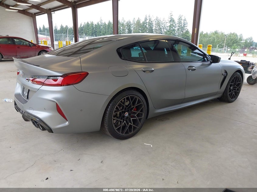 2023 BMW M8 VIN WBSGV0C09PCL06210 IAAI salvage auction — LEFT SIDE, Wait Title, sold $46,000 on 2026-08-17 (photo 4)