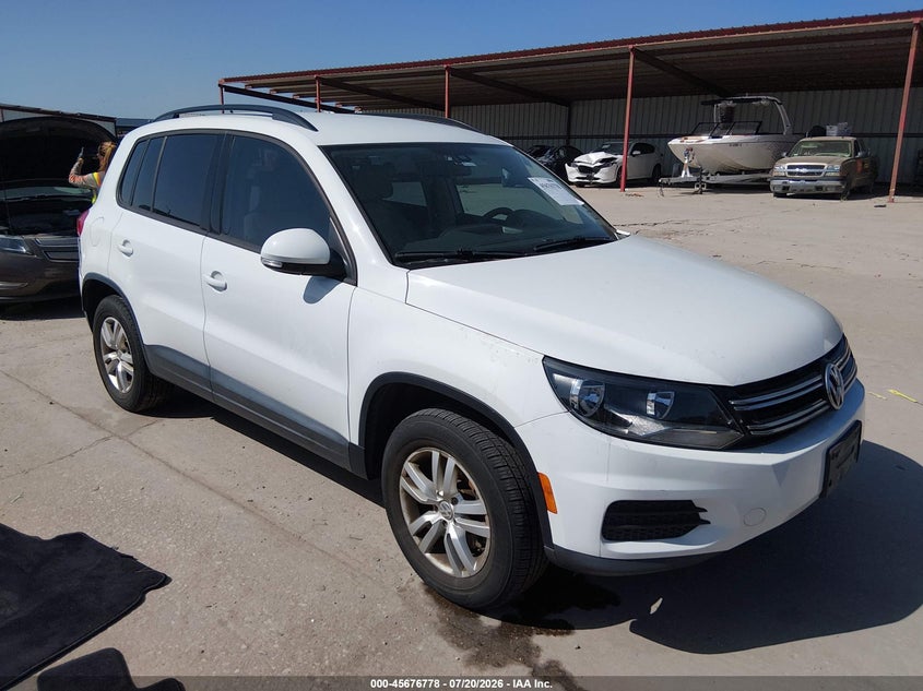 2016 Volkswagen Tiguan VIN WVGAV7AX3GW546997 IAAI salvage auction — NORMAL WEAR, Original (Texas), sold $350 on 2026-07-28 (photo 1)