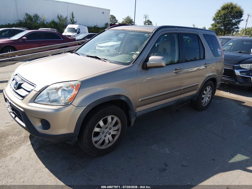 2006 Honda Cr-v VIN SHSRD78906U404961 IAAI salvage auction — LEFT REAR, Salvage Rebuilt (North Carolina), sold $875 on 2026-07-29 (photo 2)