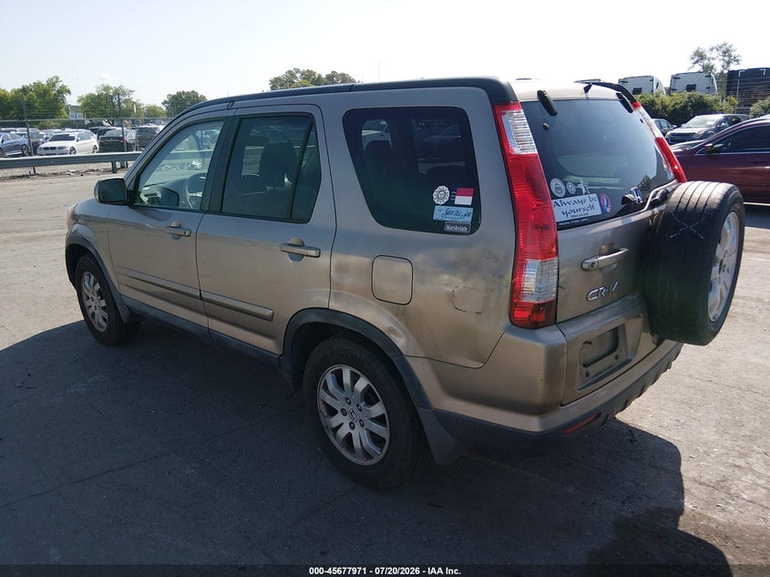 2006 Honda Cr-v VIN SHSRD78906U404961 IAAI salvage auction — LEFT REAR, Salvage Rebuilt (North Carolina), sold $875 on 2026-07-29 (photo 3)