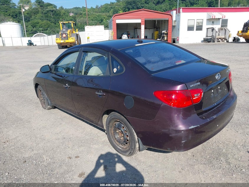 2008 Hyundai Elantra VIN KMHDU46D68U510487 IAAI salvage auction — NORMAL WEAR, Clear (Pennsylvania), sold $175 on 2026-07-28 (photo 3)
