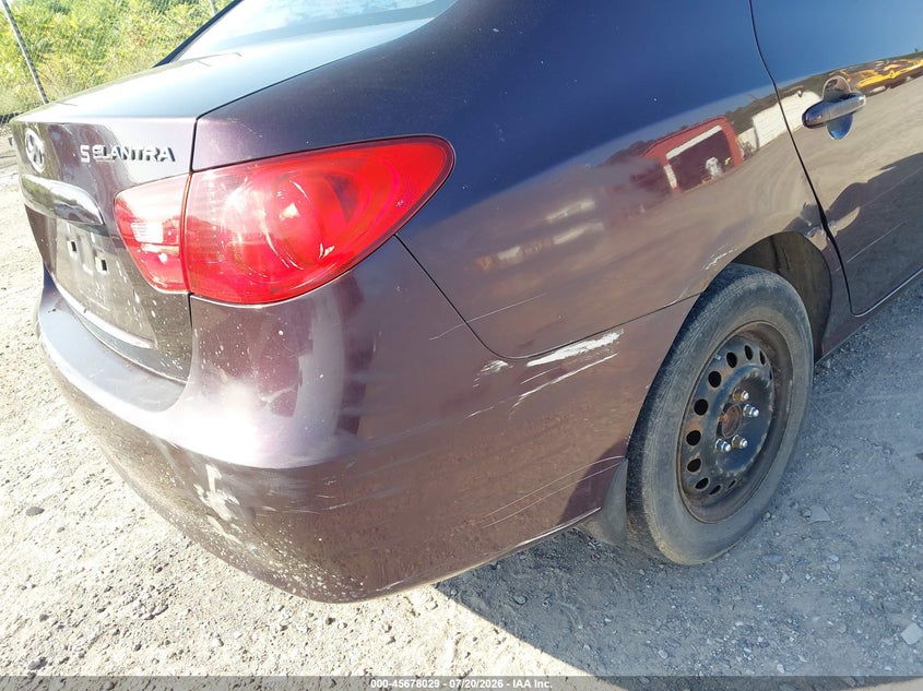 2008 Hyundai Elantra VIN KMHDU46D68U510487 IAAI salvage auction — NORMAL WEAR, Clear (Pennsylvania), sold $175 on 2026-07-28 (photo 6)