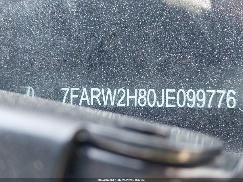 2018 Honda Cr-v VIN 7FARW2H80JE099776 IAAI salvage auction — NORMAL WEAR, Original (Ohio), sold $25 on 2026-07-29 (photo 9)