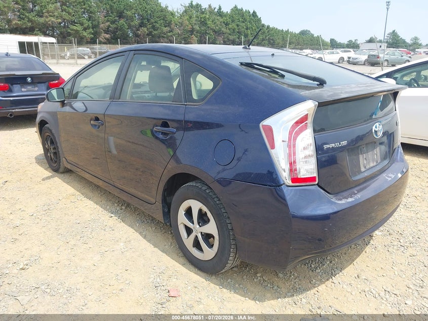 2012 Toyota Prius VIN JTDKN3DU0C1528063 IAAI salvage auction — NORMAL WEAR, Clear (Virginia), sold $25 on 2026-07-27 (photo 3)