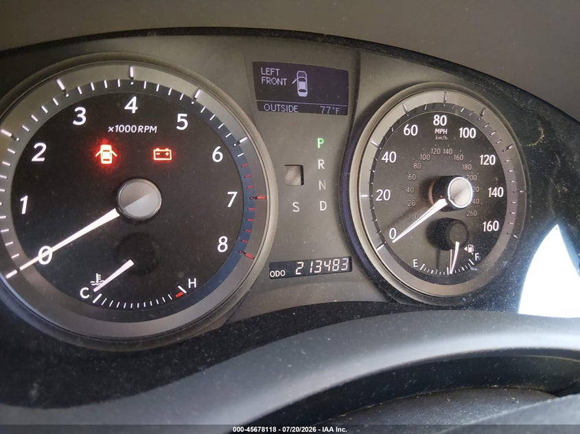 2007 Lexus Es 350 VIN JTHBJ46G472129602 IAAI salvage auction — NORMAL WEAR, Clear (Georgia), sold $525 on 2026-07-29 (photo 7)