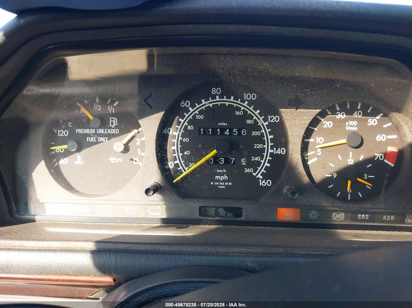 1995 Mercedes-benz E-class VIN WDBEA66EXSC268305 IAAI salvage auction — NORMAL WEAR, Clear (Pennsylvania), sold $2,050 on 2026-07-24 (photo 7)