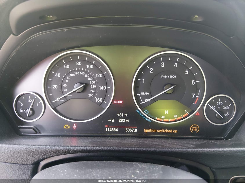 2015 BMW 3er VIN WBA3C3G51FNT51869 IAAI salvage auction — NORMAL WEAR, Salvage Title, sold $1,900 on 2026-08-20 (photo 7)