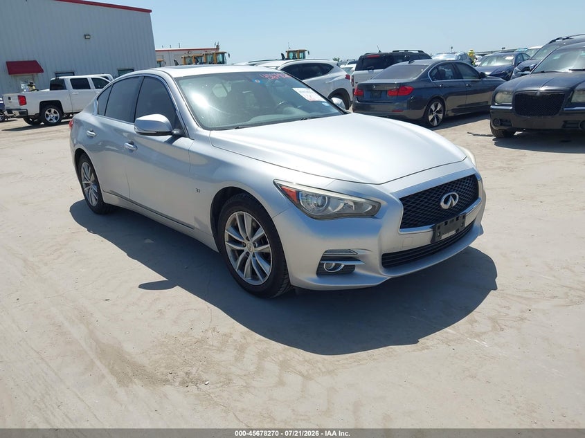 2015 Infiniti Q50 VIN JN1BV7AP6FM338036 IAAI salvage auction — NORMAL WEAR, Original (Texas), sold $700 on 2026-07-28 (photo 1)