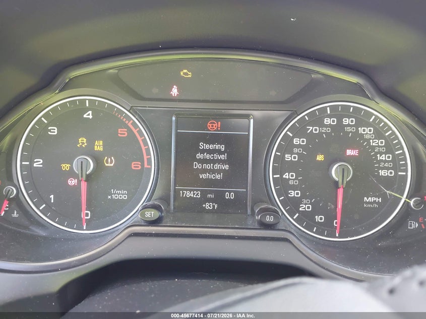 2014 Audi Q5 VIN WA1CMAFP1EA032169 IAAI salvage auction — FRONT END, Salvage Title, sold $900 on 2026-09-04 (photo 7)