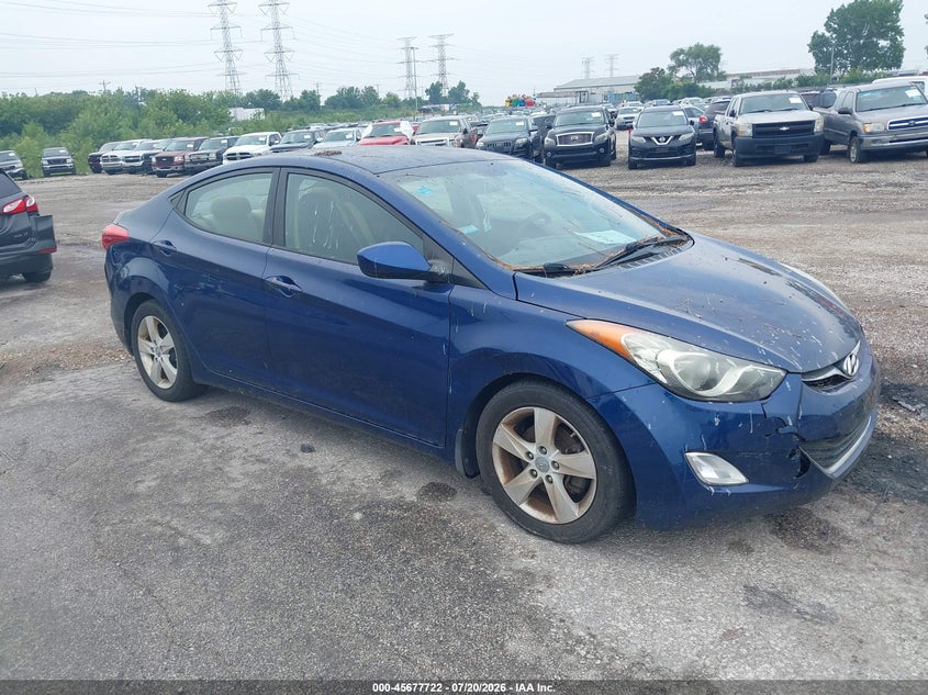 2013 Hyundai Elantra VIN KMHDH4AE0DU762797 IAAI salvage auction — NORMAL WEAR, Clear (Illinois), sold $25 on 2026-07-29 (photo 1)